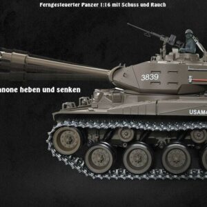 Ferngesteuerter Panzer mit Schuss U.S. M41 A3 WALKER BULLDOG Heng Long 1-16 -2,4Ghz V6.0 -PRO -12