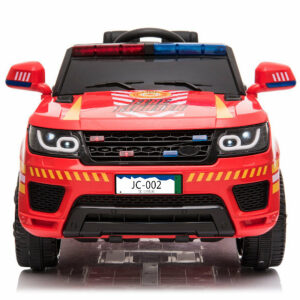 Kinderfahrzeug - Elektro Auto "Feuerwehr RR002" - 12V7AH Akku,2 Motoren- 2,4Ghz Fernsteuerung, MP3+Sirene-2