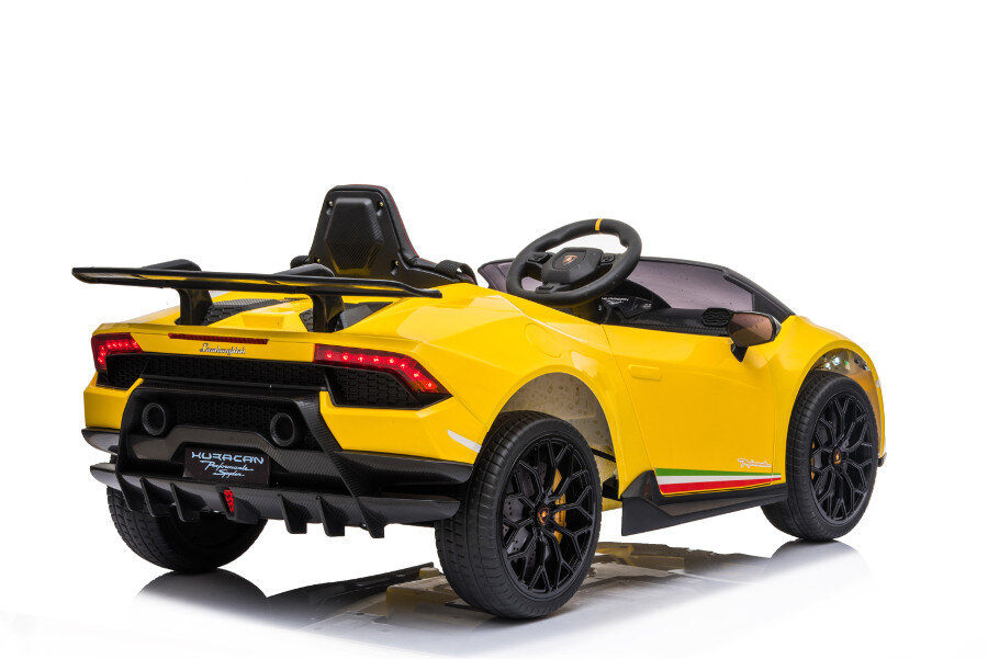 Elektro Kinderauto "Lamborghini Huracan" - lizenziert - 12V Akku, 2 Motoren- 2,4Ghz Fernsteuerung, MP3, Ledersitz+EVA 6 Elektro Kinderauto "Lamborghini Huracan" - lizenziert - 12V Akku, 2 Motoren- 2,4Ghz Fernsteuerung, MP3, Ledersitz+EVA – Bild 6