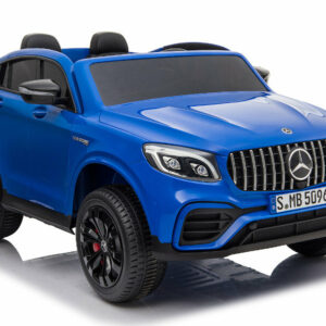 Kinderfahrzeug - Elektro Auto "Mercedes GLC63S" - lizenziert - Doppelsitzer - 12V10AH Akku,4 Motoren+ 2,4Ghz+Ledersitz-Blau-3