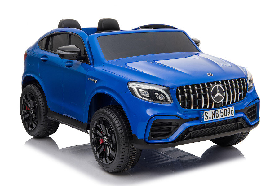 Elektro Kinderauto, Kinderfahrzeug "Mercedes GLC63S" lizenziert - 2 Sitzer - 12V10AH Akku, 4x4+ 2,4Ghz Ferngesteuert+Ledersitz+EVA 6 Kinderfahrzeug - Elektro Auto "Mercedes GLC63S" - lizenziert - Doppelsitzer - 12V10AH Akku,4 Motoren+ 2,4Ghz+Ledersitz-Blau-3