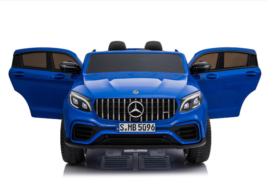 Elektro Kinderauto, Kinderfahrzeug "Mercedes GLC63S" lizenziert - 2 Sitzer - 12V10AH Akku, 4x4+ 2,4Ghz Ferngesteuert+Ledersitz+EVA 4 Kinderfahrzeug - Elektro Auto "Mercedes GLC63S" - lizenziert - Doppelsitzer - 12V10AH Akku,4 Motoren+ 2,4Ghz+Ledersitz-Blau-2