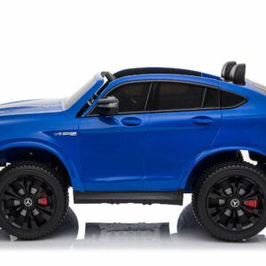 Kinderfahrzeug - Elektro Auto "Mercedes GLC63S" - lizenziert - Doppelsitzer - 12V10AH Akku,4 Motoren+ 2,4Ghz+Ledersitz-Blau-1