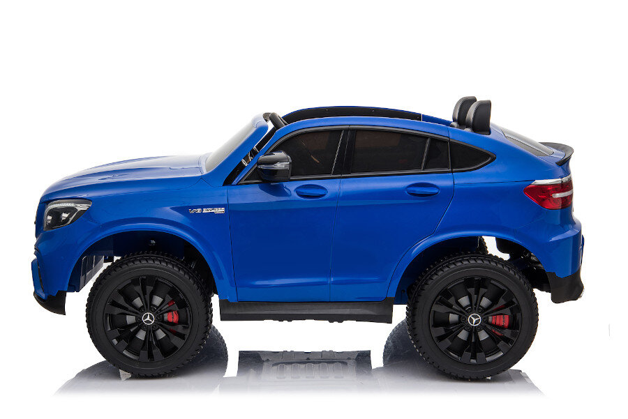 Elektro Kinderauto, Kinderfahrzeug "Mercedes GLC63S" lizenziert - 2 Sitzer - 12V10AH Akku, 4x4+ 2,4Ghz Ferngesteuert+Ledersitz+EVA 12 Kinderfahrzeug - Elektro Auto "Mercedes GLC63S" - lizenziert - Doppelsitzer - 12V10AH Akku,4 Motoren+ 2,4Ghz+Ledersitz-Blau-1