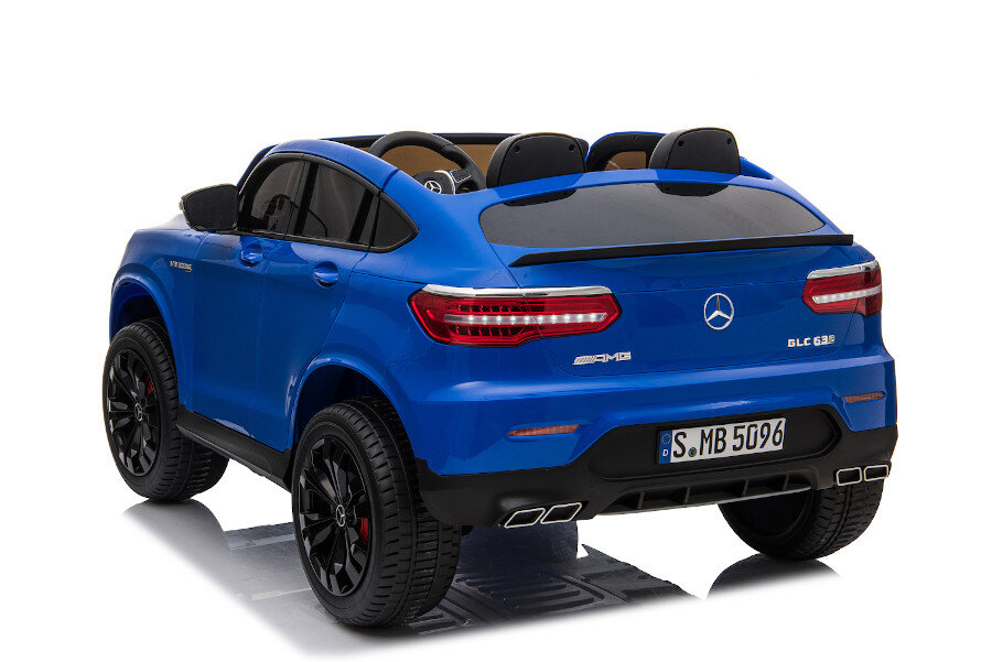 Elektro Kinderauto, Kinderfahrzeug "Mercedes GLC63S" lizenziert - 2 Sitzer - 12V10AH Akku, 4x4+ 2,4Ghz Ferngesteuert+Ledersitz+EVA 9 Kinderfahrzeug - Elektro Auto "Mercedes GLC63S" - lizenziert - Doppelsitzer - 12V10AH Akku,4 Motoren+ 2,4Ghz+Ledersitz-Blau-4