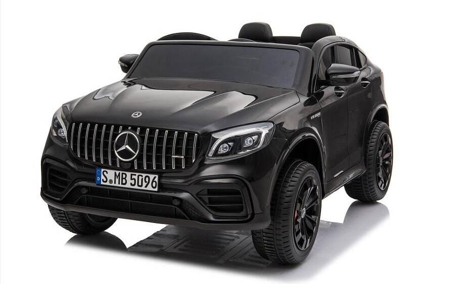 Elektro Kinderauto, Kinderfahrzeug "Mercedes GLC63S" lizenziert - 2 Sitzer - 12V10AH Akku, 4x4+ 2,4Ghz Ferngesteuert+Ledersitz+EVA 1 Elektro Kinderfahrzeug lizenziert Mercedes GLC AMG - mit Ledersitz, EVA Reifen und Lackiert - schwarz -1