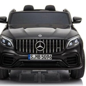 Elektro Kinderfahrzeug lizenziert Mercedes GLC AMG - mit Ledersitz, EVA Reifen und Lackiert - schwarz -2