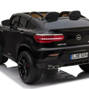 Elektro Kinderfahrzeug lizenziert Mercedes GLC AMG - mit Ledersitz, EVA Reifen und Lackiert - schwarz -3m