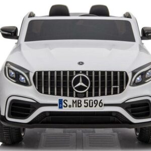 Elektro Kinderfahrzeug lizenziert Mercedes GLC AMG - mit Ledersitz, EVA Reifen und Lackiert - schwarz -2