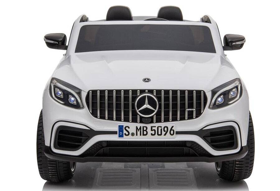 Elektro Kinderauto, Kinderfahrzeug "Mercedes GLC63S" lizenziert - 2 Sitzer - 12V10AH Akku, 4x4+ 2,4Ghz Ferngesteuert+Ledersitz+EVA 3 Elektro Kinderfahrzeug lizenziert Mercedes GLC AMG - mit Ledersitz, EVA Reifen und Lackiert - schwarz -2
