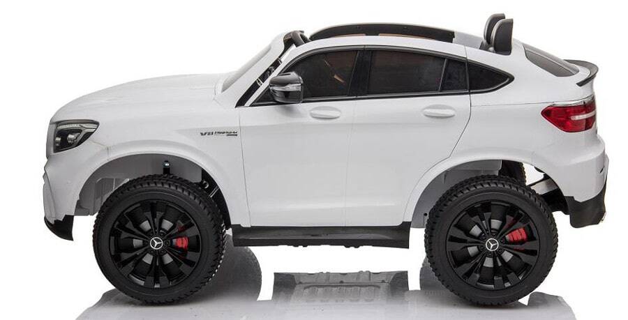 Elektro Kinderauto, Kinderfahrzeug "Mercedes GLC63S" lizenziert - 2 Sitzer - 12V10AH Akku, 4x4+ 2,4Ghz Ferngesteuert+Ledersitz+EVA 11 Elektro Kinderfahrzeug lizenziert Mercedes GLC AMG - mit Ledersitz, EVA Reifen und Lackiert - schwarz -3