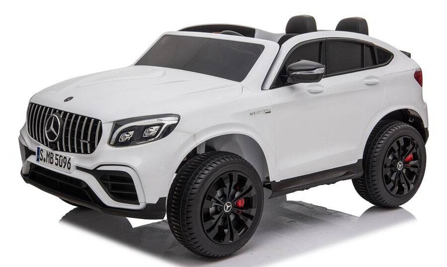 Elektro Kinderauto, Kinderfahrzeug "Mercedes GLC63S" lizenziert - 2 Sitzer - 12V10AH Akku, 4x4+ 2,4Ghz Ferngesteuert+Ledersitz+EVA 5 Elektro Kinderfahrzeug lizenziert Mercedes GLC AMG - mit Ledersitz, EVA Reifen und Lackiert - schwarz -6
