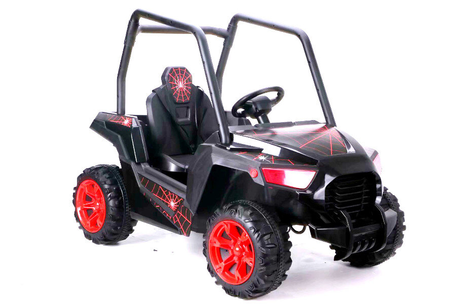 Kinderfahrzeug - Elektro Auto "Buggy 604" - 12V7AH Akku,4x Motoren, Allradantrieb, Ledersitz - 2,4Ghz +MP3 1 elektro_kinderauto_buggy_604-schwarz