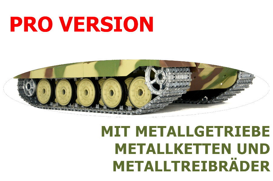 Ferngestuerter Panzer mit Schussfunktion "Deutscher Königstiger - Henschelturm" 1:16 Heng Long -PRO 3 ferngesteuerter panzer deutscher koenigstiger henschelturm pro von heng long - 3