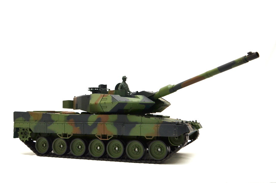 Ferngesteuerter Panzer 1:16 "Deutscher Leopard 2A6" Heng Long 1:16 mit Rauch&Sound und Stahlgetriebe -2,4Ghz V6.0 11 Ferngesteuerter Panzer mit Schuss "Deutscher Leopard 2A6" Heng Long 1