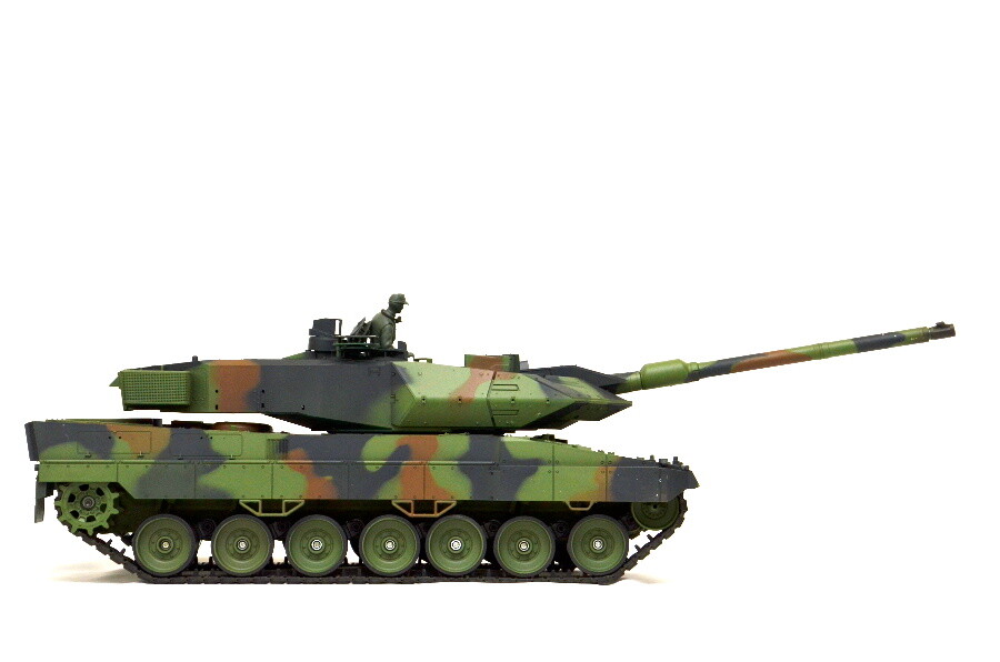 Ferngesteuerter Panzer 1:16 "Deutscher Leopard 2A6" Heng Long 1:16 mit Rauch&Sound und Stahlgetriebe -2,4Ghz V6.0 2 Ferngesteuerter Panzer mit Schuss "Deutscher Leopard 2A6" Heng Long 1