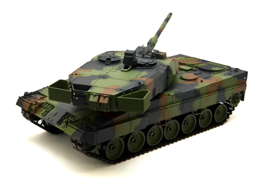 Ferngesteuerter Panzer 1:16 "Deutscher Leopard 2A6" Heng Long 1:16 mit Rauch&Sound und Stahlgetriebe -2,4Ghz V6.0 3 Ferngesteuerter Panzer mit Schuss "Deutscher Leopard 2A6" Heng Long 1