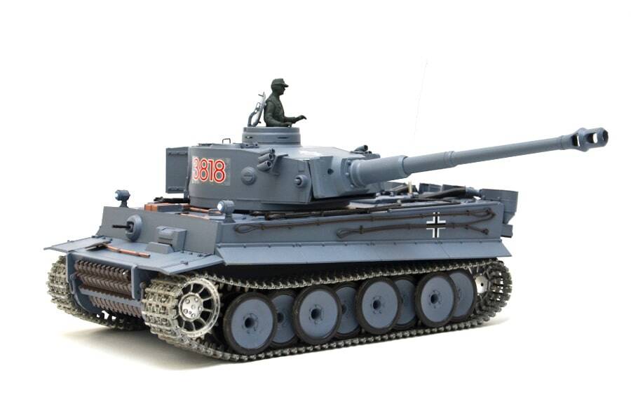 Ferngesteuerter Panzer mit Schuss "German Tiger I" Heng Long 1:16 Grau, Rauch&Sound,Stahlgetriebe und Metallketten -2,4Ghz -V 6.0 - PRO 2 deutscher tiger 1 ferngesteuerter panzer mit schuss rauch und sound mit metallgetriebe und metallkette - pro -2