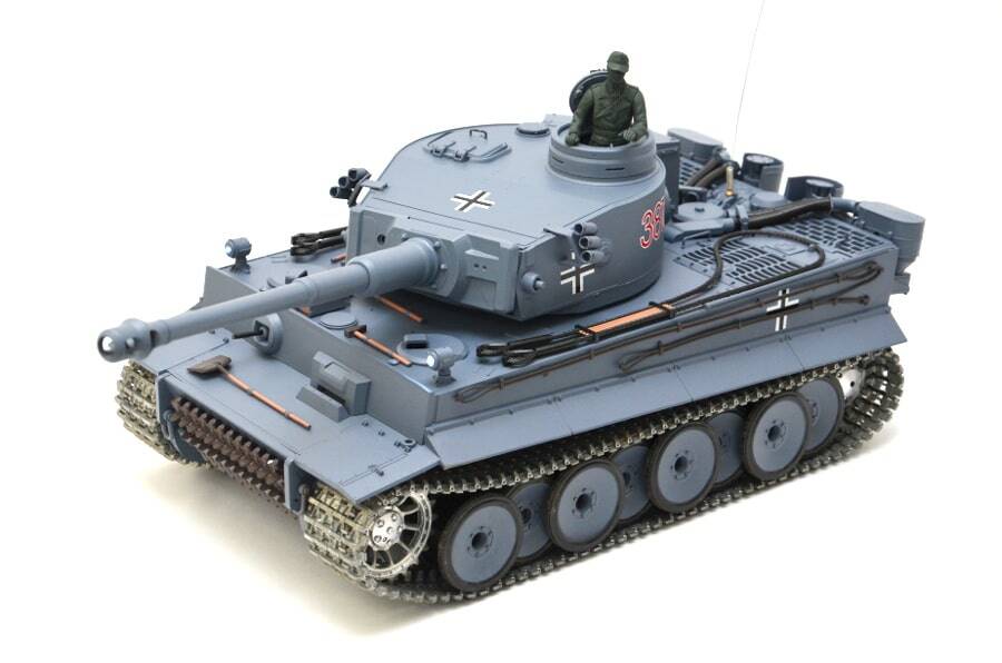 Ferngesteuerter Panzer mit Schuss "German Tiger I" Heng Long 1:16 Grau, Rauch&Sound,Stahlgetriebe und Metallketten -2,4Ghz -V 6.0 - PRO 13 deutscher tiger 1 ferngesteuerter panzer mit schuss rauch und sound mit metallgetriebe und metallkette - pro -7