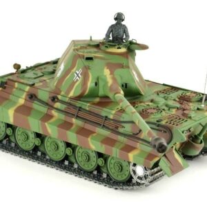 panzer ferngesteuert mit schussfunktion von heng long - deutscher königstiger mit metallgetriebe und metallketten - pro-10