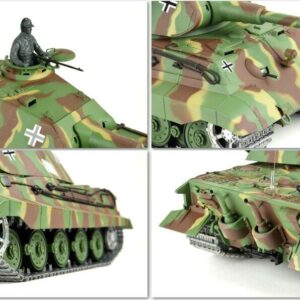 panzer ferngesteuert mit schussfunktion von heng long - deutscher königstiger mit metallgetriebe und metallketten - pro-15