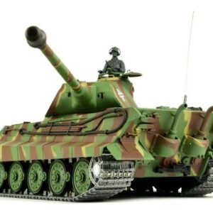 panzer ferngesteuert mit schussfunktion von heng long - deutscher königstiger mit metallgetriebe und metallketten - pro-3