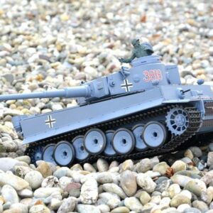 ferngesteuerter panzer schuss heng long tank german tiger 1 upgrade version 6.0 metallgetriebe -10