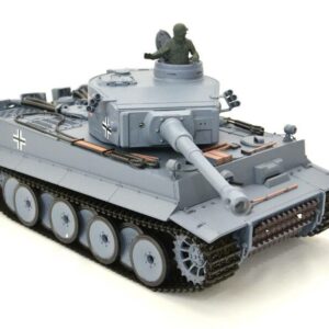 ferngesteuerter panzer schuss heng long tank german tiger 1 upgrade version 6.0 metallgetriebe -12