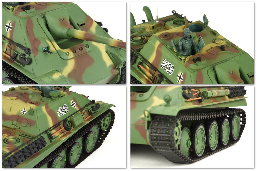 Ferngesteuerter Panzer "Jagdpanther" Heng Long 1:16 mit Rauch&Sound und Stahlgetriebe - V6.0 - 2,4Ghz 15 ferngesteuerter panzer von heng long - deutscher jagdtpanther -14