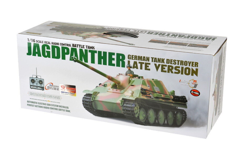Ferngesteuerter Panzer "Jagdpanther" Heng Long 1:16 mit Rauch&Sound und Stahlgetriebe - V6.0 - 2,4Ghz 16 ferngesteuerter panzer von heng long - deutscher jagdtpanther -15