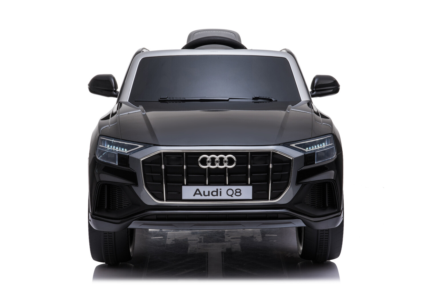 Kinderfahrzeug - Elektro Auto "Audi Q8" - lizenziert - 12V Akku und 2 Motoren- 2,4Ghz + MP3 + Leder + EVA - Schwarz 1 kinder-elektroauto-audi-q8-lizenziert-schwarz-2