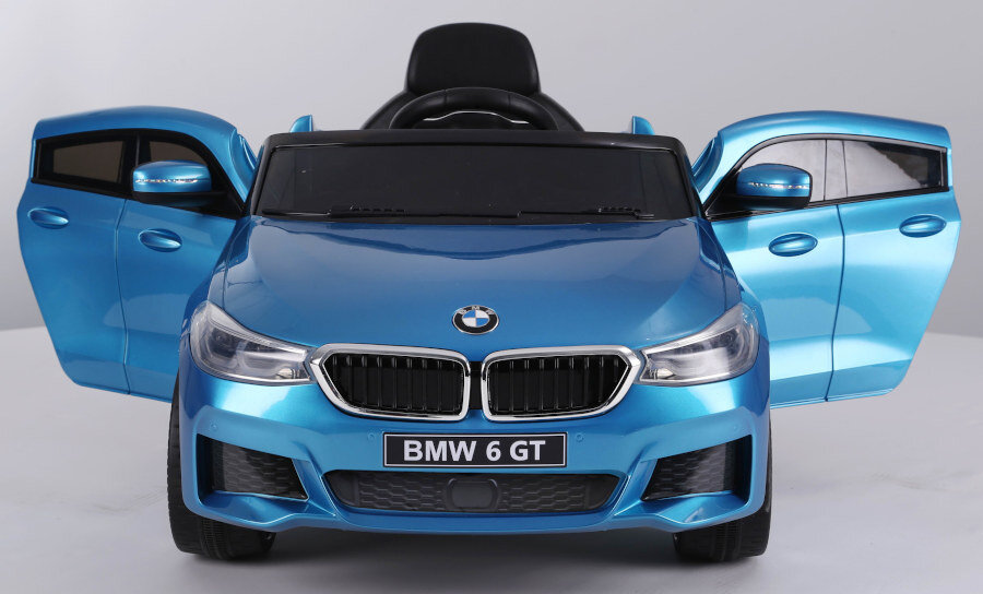 Kinderfahrzeug - Elektro Auto "BMW 6GT" - lizenziert - 12V, 2 Motoren+ 2,4Ghz+ Ledersitz+EVA+ Lackiert Blau 3 kinder-elektroauto-bmw-6gt-blau-2