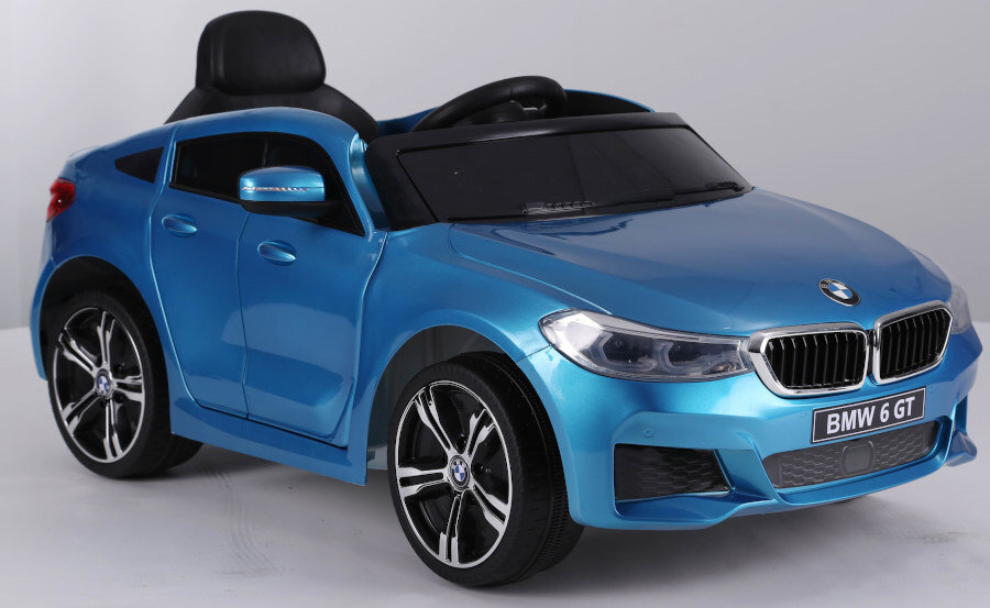 Kinderfahrzeug - Elektro Auto "BMW 6GT" - lizenziert - 12V, 2 Motoren+ 2,4Ghz+ Ledersitz+EVA+ Lackiert Blau 1 kinder-elektroauto-bmw-6gt-blau-4