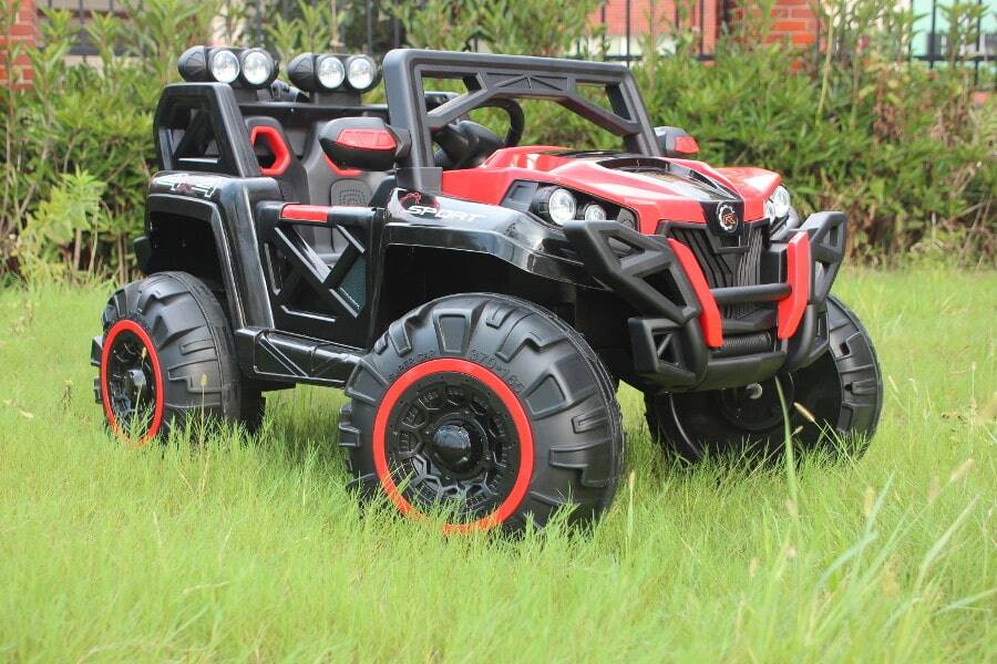 Kinderfahrzeug - Elektro Kinderauto "Buggy 898" - 2x 12V7AH Akku und 4 Motoren- 2,4Ghz Ferngesteuert +MP3-Rot 1 Elektro Kinderfahrzeug Kinderauto Buggy KinderQuad für Kinder ab 3 Jahre 12V Rot Groß-1
