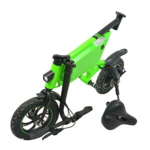 Elektro Scooter, E-Scooter, mit sitz, 36V, 20km/h mit LG Akkus, Bremsen, Tacho klappbar Grün 350W Brushless Motor - 6.0A Akku - 12Zoll Reifen -B06-3