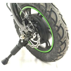 Elektro Scooter, E-Scooter, mit sitz, 36V, 20km/h mit LG Akkus, Bremsen, Tacho klappbar Grün 350W Brushless Motor - 6.0A Akku - 12Zoll Reifen -B06-8