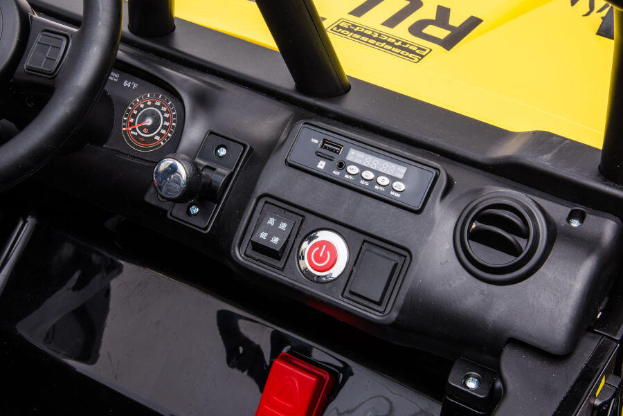 Kinderfahrzeug - Elektro Auto Offroad mit 12V10A Akku und 2x45W Motoren "2-Sitzer Mod. 188" 2,4Ghz+Ledersitz+EVA 2 Kinderfahrzeug - Elektro Auto Offroad mit 12V10A Akku und 2x45W Motoren "2-Sitzer Mod. 188" 2,4Ghz+Ledersitz+EVA – Bild 2