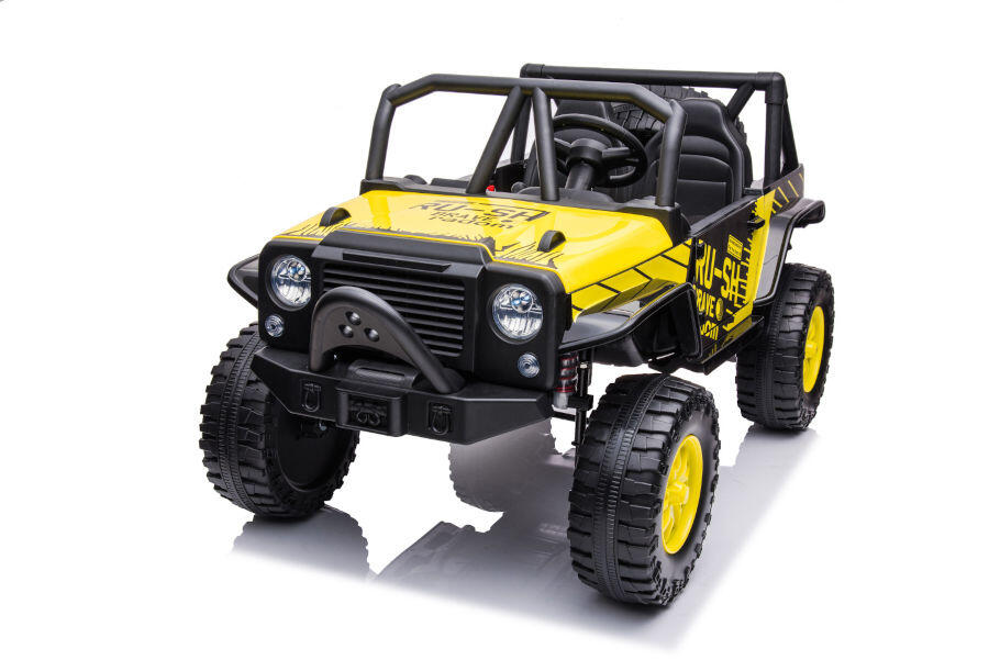 Kinderfahrzeug - Elektro Auto Offroad mit 12V10A Akku und 2x45W Motoren "2-Sitzer Mod. 188" 2,4Ghz+Ledersitz+EVA 4 Kinderfahrzeug - Elektro Auto Offroad mit 12V10A Akku und 2x45W Motoren "2-Sitzer Mod. 188" 2,4Ghz+Ledersitz+EVA – Bild 4