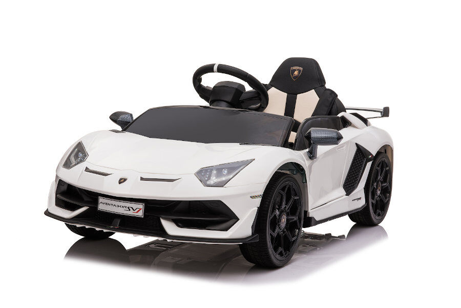 Kinderfahrzeug - Elektro Auto "Lamborghini Aventador SVJ" - lizenziert - 12V7AH, 2 Motoren- 2,4Ghz Fernsteuerung, MP3, Ledersitz+EVA -018-Weiss 1 Kinderfahrzeug - Elektro Auto "Lamborghini Aventador SVJ" - lizenziert - 12V7AH, 2 Motoren- 2,4Ghz Fernsteuerung, MP3, Ledersitz+EVA -018-Weiss