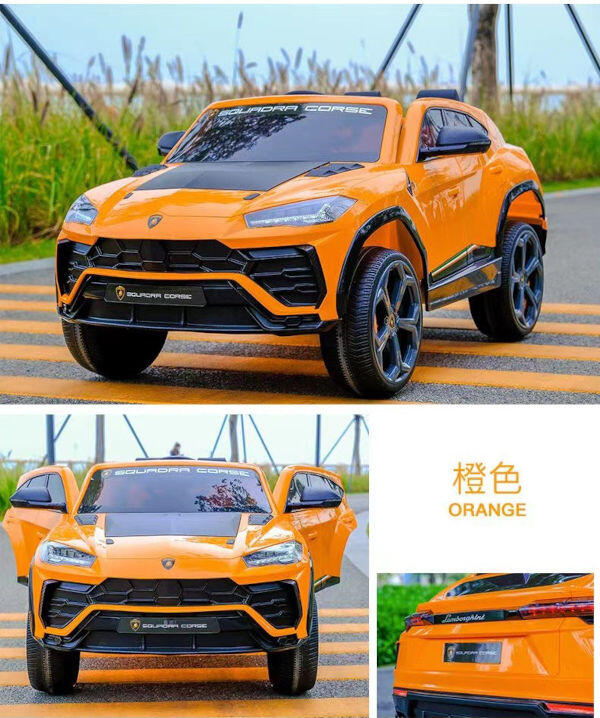 Elektro Kinderauto "Lamborghini Urus ST-X" - lizenziert - 12V Akku, 4 Motoren- 2,4Ghz Fernsteuerung, MP3, Ledersitz+EVA -Orange 8 Elektro Kinderauto "Lamborghini Urus ST-X" - lizenziert - 12V Akku, 4 Motoren- 2,4Ghz Fernsteuerung, MP3, Ledersitz+EVA -Orange – Bild 8