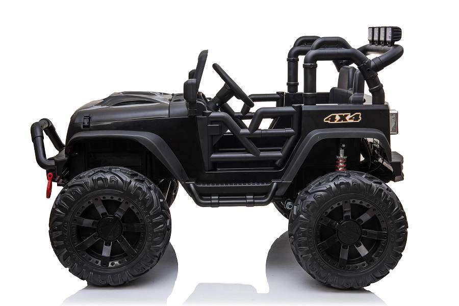 Elektro Auto Kinderfahrzeug Offroad mit 24V Akku und 2x200W Motoren "Schwarz" 2,4Ghz+Ledersitz+EVA 3 Elektro Auto Kinderfahrzeug Offroad mit 24V Akku und 2x200W Motoren "Schwarz" 2,4Ghz+Ledersitz+EVA – Bild 3