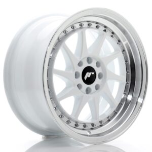 JR WHEELS JR26 16x8 ET25 4x100/108 White w/ Machined Lip