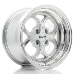 Klutch SL2 16x8 ET10 4x100 Silver Machined Face
